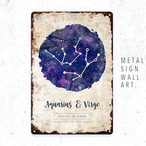 Custom Star Sign, Metal Sign, Constellation Wall Art, Home Decor, Kids Room Decor, Personalized Gifts