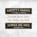 Custom Signs, Personalized Metal Signs, Farmhouse Sign, Shop Sign, Personalised Gifts, Rustic Home Decor product logo