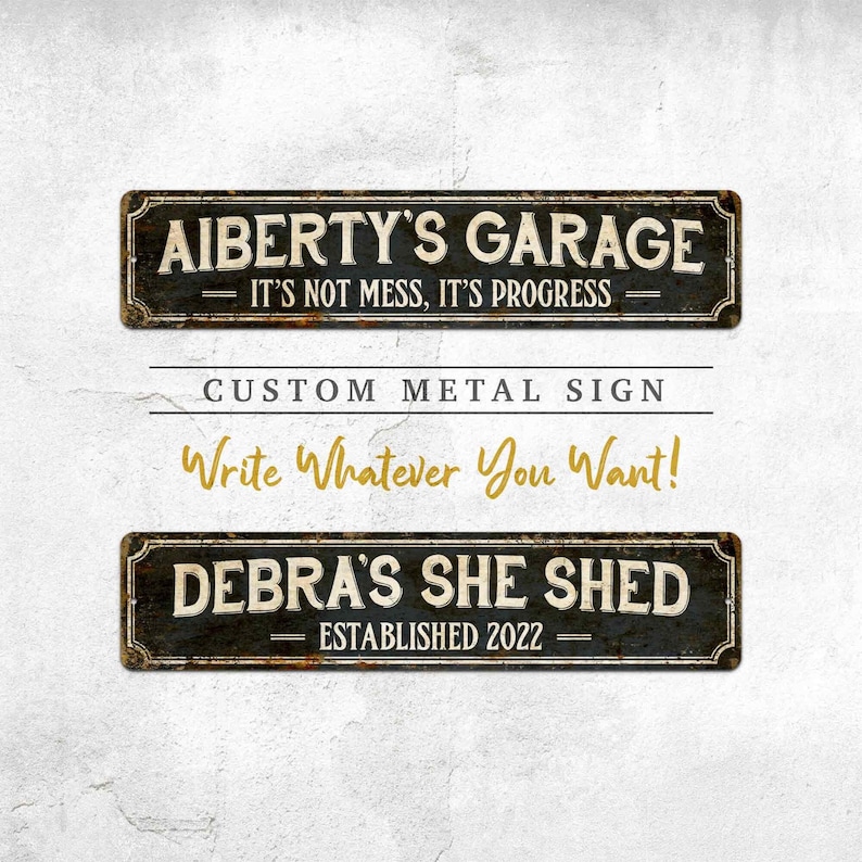 Custom Signs, Personalized Metal Signs, Farmhouse Sign, Shop Sign, Personalised Gifts, Rustic Home Decor