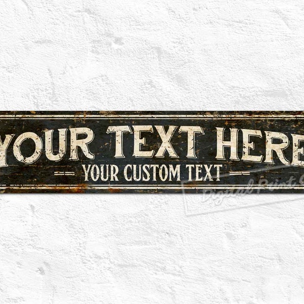 Custom Signs, Personalized Metal Signs, Farmhouse Sign, Shop Sign, Personalised Gifts, Rustic Home Decor