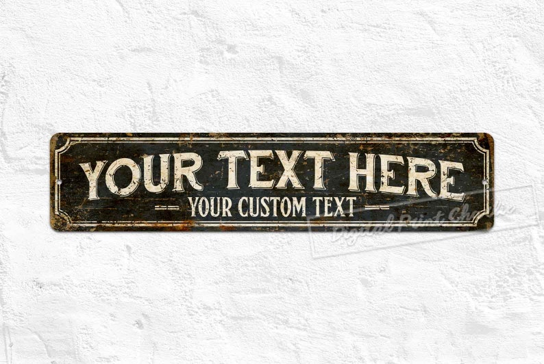 Personalized Rustic Metal Garage Sign – Custom Man Cave Wall Décor Gift