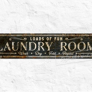 Laundry Room Sign, Metal Home Decor, Laundry Room Decor, Rustic Wall Sign, Gifts for Her, Mother Gift, Wife Gift