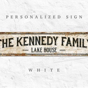 Custom Signs, Personalized Metal Signs, Farmhouse Sign, Shop Sign, Personalised Gifts, Rustic Home Decor White