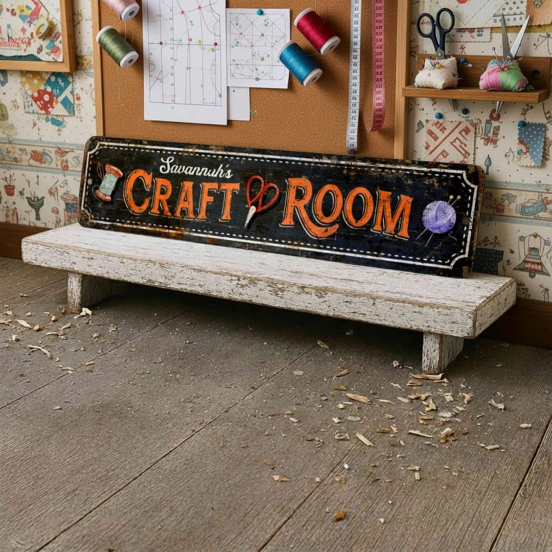 Custom Craft Room Metal Sign – Personalized Mother Gift Rustic Home ...