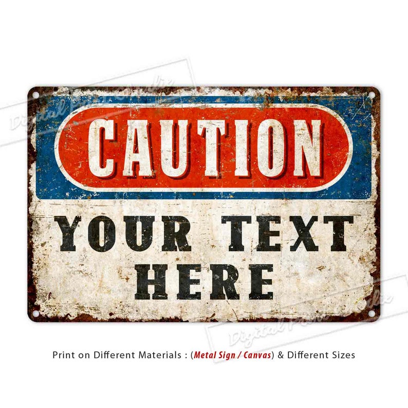 Custom Beware Signs Warning Danger Caution Aluminum Metal Sign Vintage Gate Decor Personalized Gifts