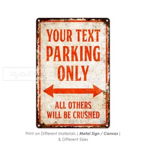 Cartello personalizzato, Solo parcheggio, Insegna auto, Insegna garage, Insegna cancello, Decorazioni rustiche per la casa, Regali personalizzati