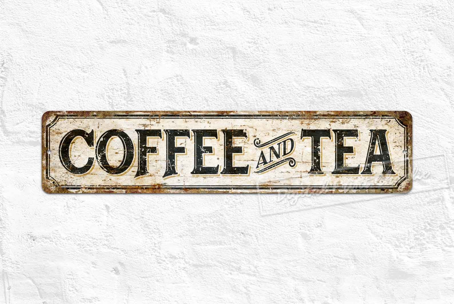 thumbnail image 2 of Retro Coffee Sheet Metal Sign – "Outside Only Jug" – 15x20cm Coffee Gift By LANOLU 2 of 6