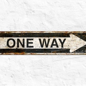 Señal de calle, señales metálicas de carretera de un solo sentido, señal de dirección, señal al aire libre, decoración direccional, regalos