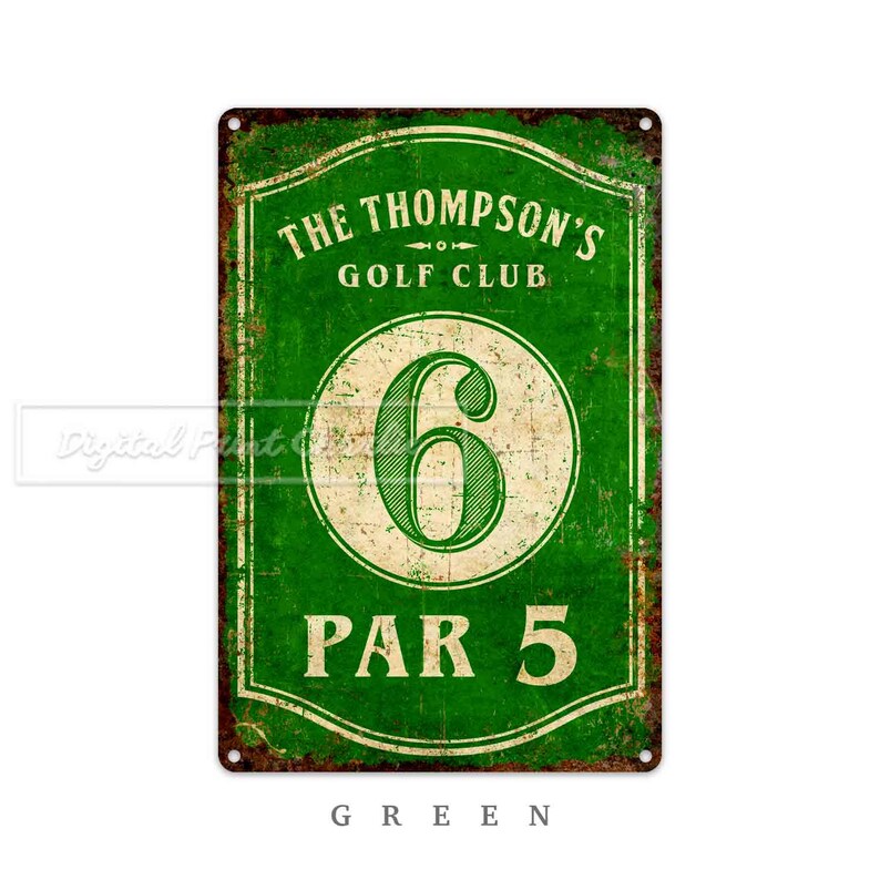 Custom Golf Club Sign Golf Sign Outdoor Sign Wall Decor Etsy