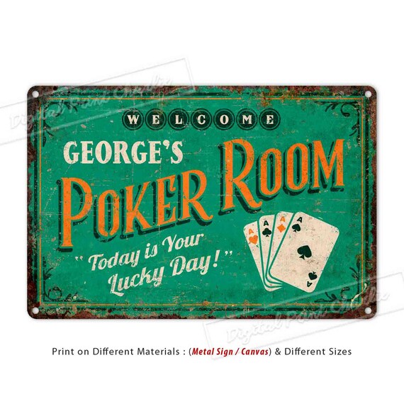 Buy Custom Sign Poker Room Game Room Decor Bar Sign Online in ...