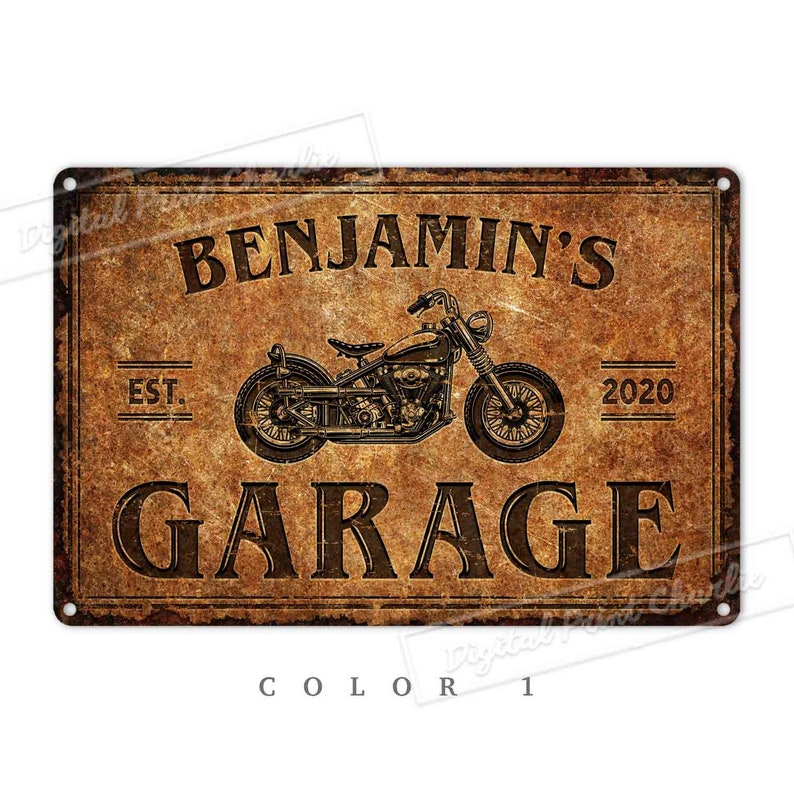 Garage Metal Signs Custom Made Motorcycle Motorbike Workshop - Etsy