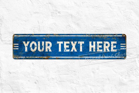 Custom Text Sign Metal Wall Sign Personalised Gifts Wall - Etsy