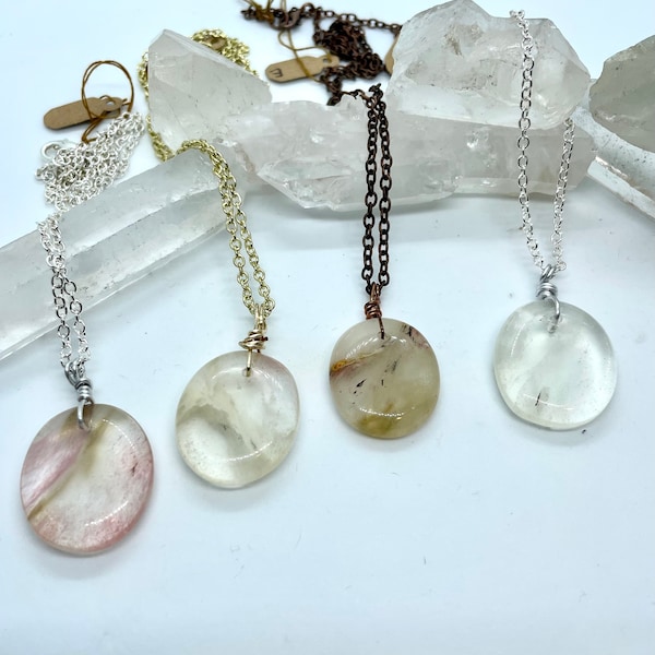 Garden Quartz Crystal Necklaces