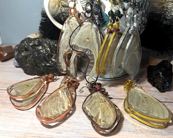 Luna Moth Dangle Earrings