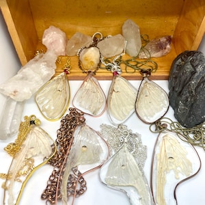 Real Luna Moth Wing Necklaces