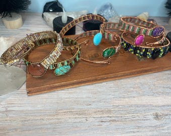 Beaded Wire Cuff Bracelets