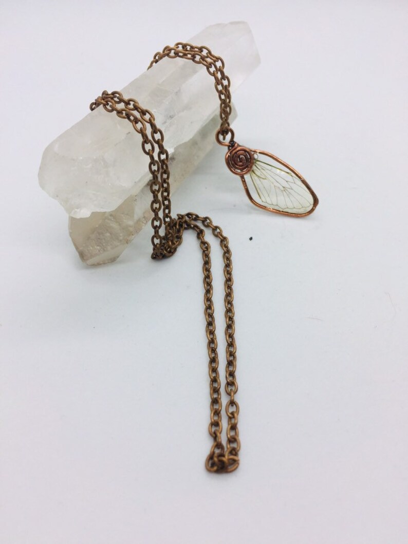 Cicada Wing Necklace Cicada wings Resin Necklaces necklaces insect wings