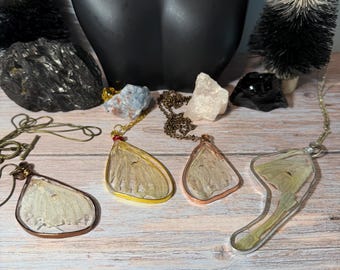 Real Luna Moth Wing Necklaces