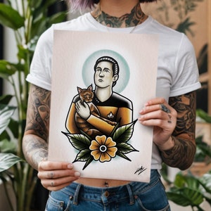 Data & Spot Tattoo Art Print