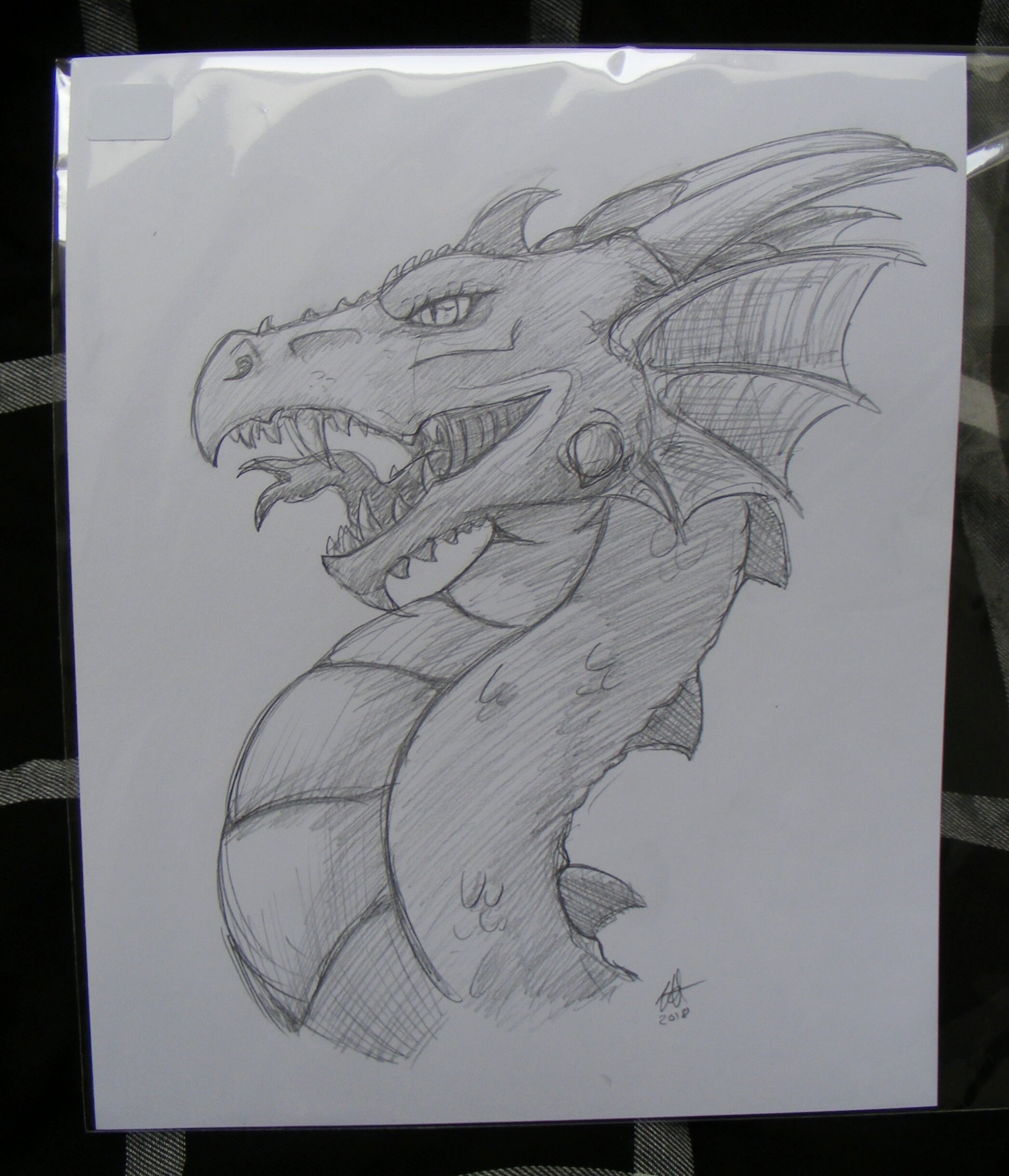 Dragon Pencil Sketch Original Etsy Dragon Pencil Sketch Original Etsy