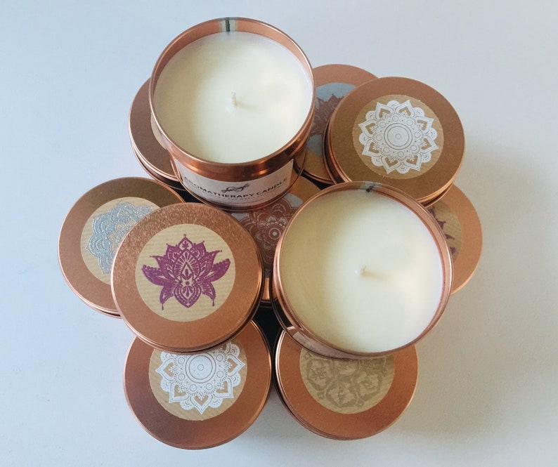 LOTUS Aromatherapy Candle Range Rose/neroli/jasmin/lavender Etsy