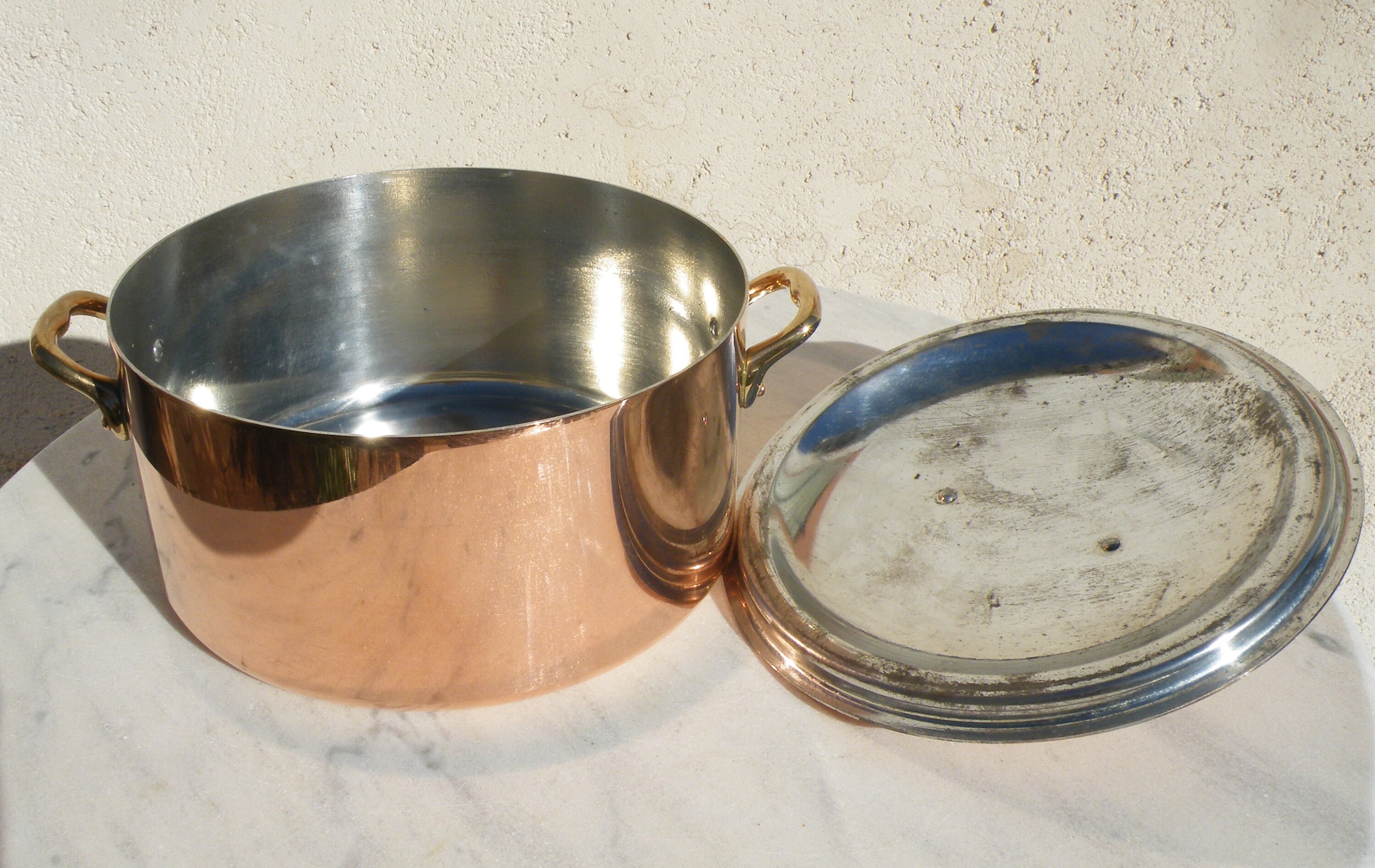 Villedieu French Copper Double Boiler And Steamer