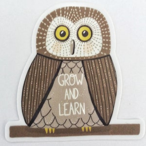 Grow and Learn Owl Sticker