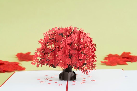 Beautiful 90 Japanese Maple Pop Up Card Diy