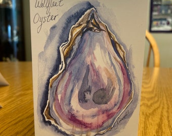 Wellfleet Oyster Notecard,  Blank Card with envelope , Original Design