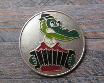 Crocodile Gena, Soviet Animation Pin, Cartoon Badge, Badge for Collectors, Collectible Badge, Metal Badge, Soviet Vintage Pin
