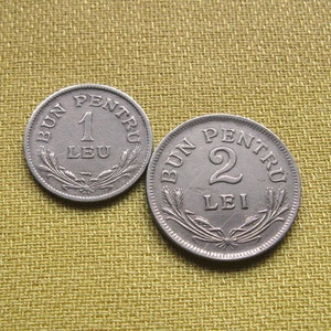 1924 Romanian Coins: Antique 100 Lei Collectible