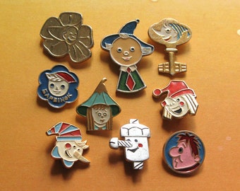 Vintage Cartoon Characters Pins, Cartoon Badges, Pins for Collectors, Pins for Kids, Collectible Badges