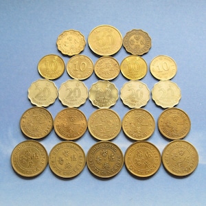 Hong Kong Coin Set: Vintage Cents and Dollars, Collectible Currency