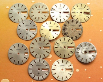 13 quadranti vintage Raketa: quadranti in metallo steampunk (28 mm)