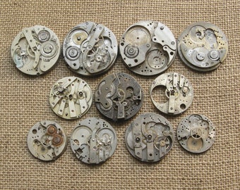 Movimientos de relojes vintage de la URSS, artículos steampunk, esferas antiguas de gran tamaño