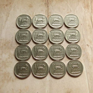 Vintage South African One Penny Coins - Set of 16 - Jewelry Making