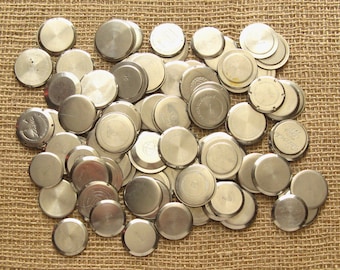 20 Assorted Watch Backs, Vintage Watch Parts, Steam Punk Supplies, Round Watch Back, Steel Watch Back, Steampunk Watch Back