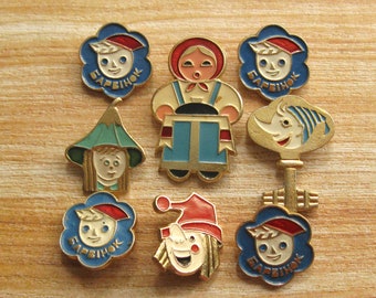 Vintage Cartoon Characters Pin, Cartoon Badge, Pins for Collectors, Pins for Kids, Collectible Badges, Child Pin