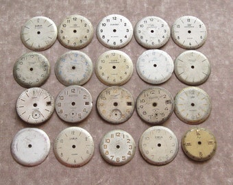 Vintage urtavlor: Blandade antika urtavlor för steampunk-smycken - Set om 20