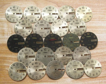 23種類のヴィンテージSlavaウォッチフェイス：スチームパンク時計パーツ、30mm