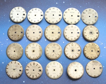 20 Vintage Wostok Uhrengesichter: Steampunk Zubehör, 30 mm