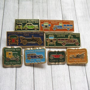 Retro Cars Pins, Vintage Cars Collection, Retro Cars Badges, Soviet Car Pins, Automobile Brooch, Auto Memorabilia, Classic Cars Pins