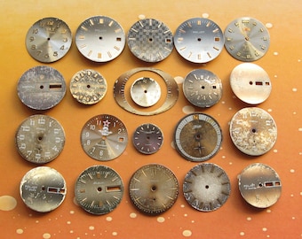 Esferas de reloj vintage: Esferas de joyería steampunk, piezas variadas (18-31 mm)