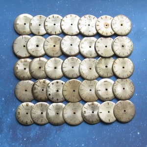 35 Vintage Watch Faces: Steampunk Metal Dials (28-31mm)