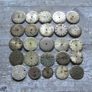 25 Vintage Steampunk Watch Faces: Metal Clock Dials (21-31mm)