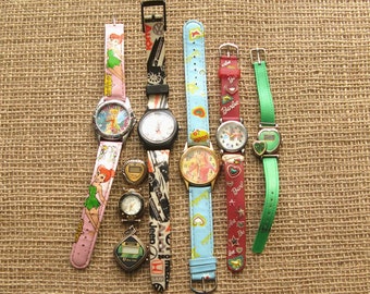 Vintage 90s Children's Wrist Watches: For Parts or Repair (Set of 8)
