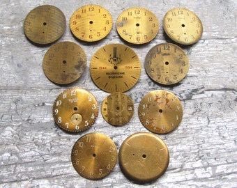 12 Vintage Zifferblätter: Altered Art Bedarf, klassische Zifferblätter