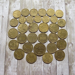 Vintage French Coin Necklace: 1920s-1950s Francs