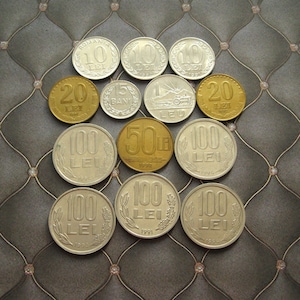 Vintage Romanian Lei Coin Set: 1980s-90s Europe Collection