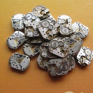 Vintage Watch Movements: Steampunk Supplies, Watch Parts (13x17mm)